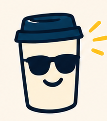 NamePlease coffee cup mascot